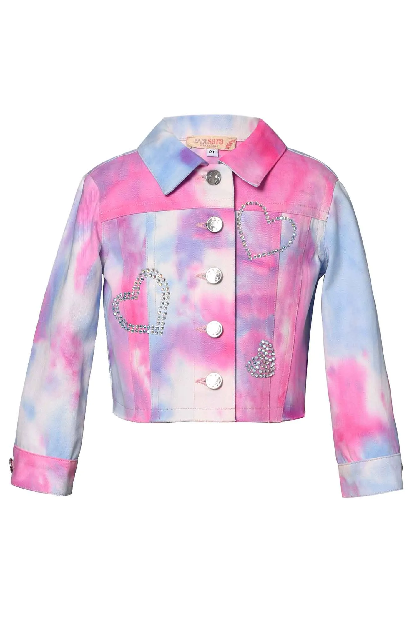 Little Girls Tie Dye Denim Jacket