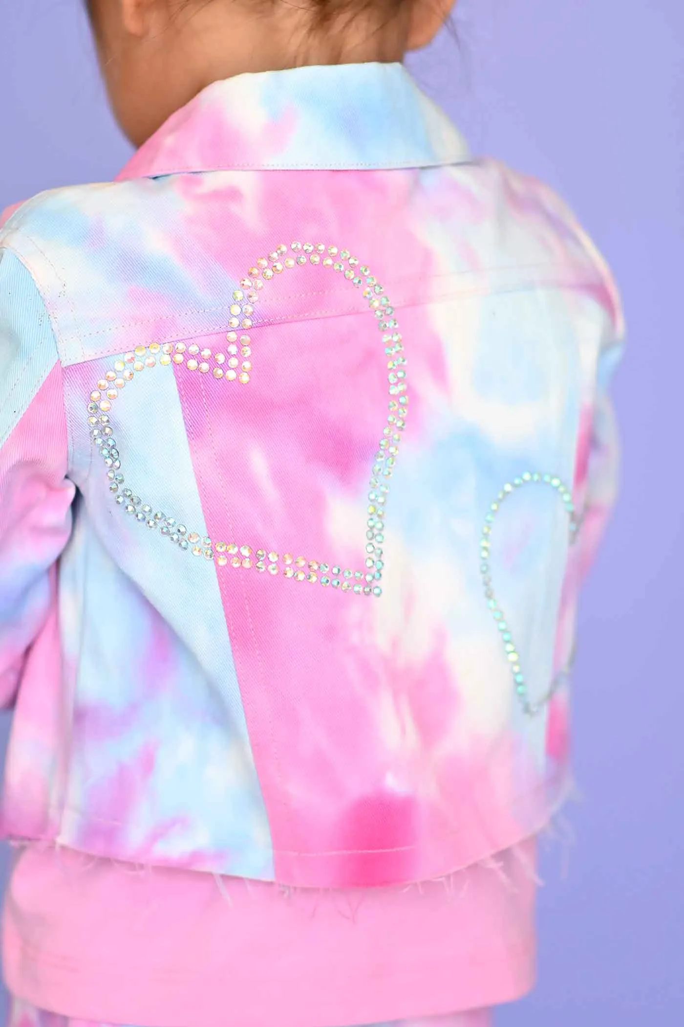 Little Girls Tie Dye Denim Jacket