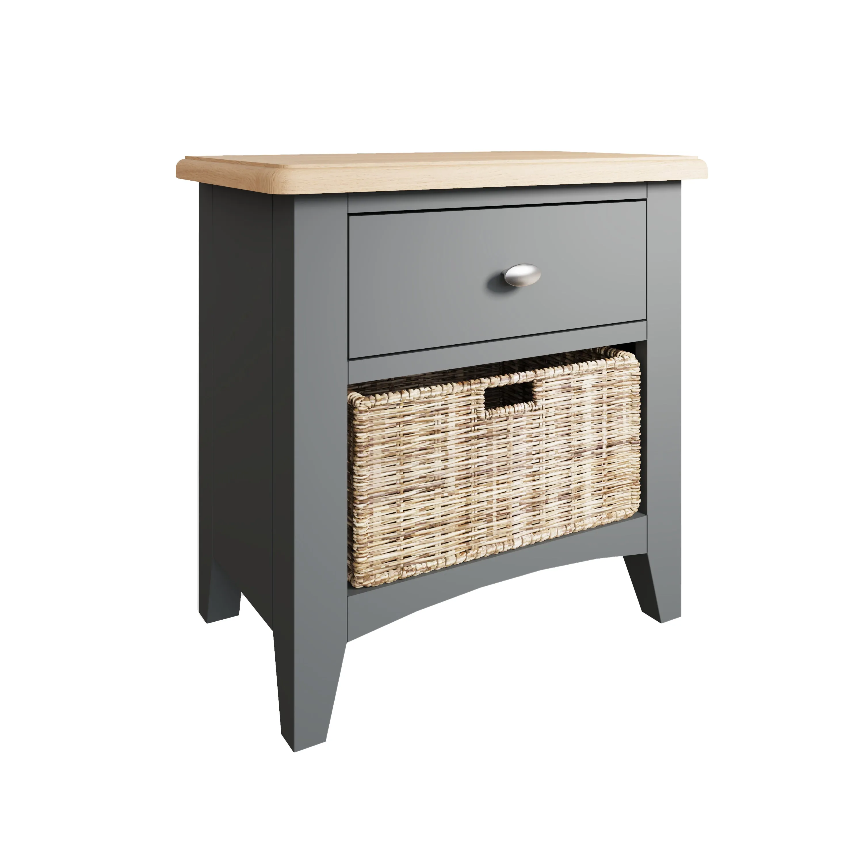 Malmesbury Grey Cabinet 1 Drawer 1 Basket 50 x 30 x 50 cm