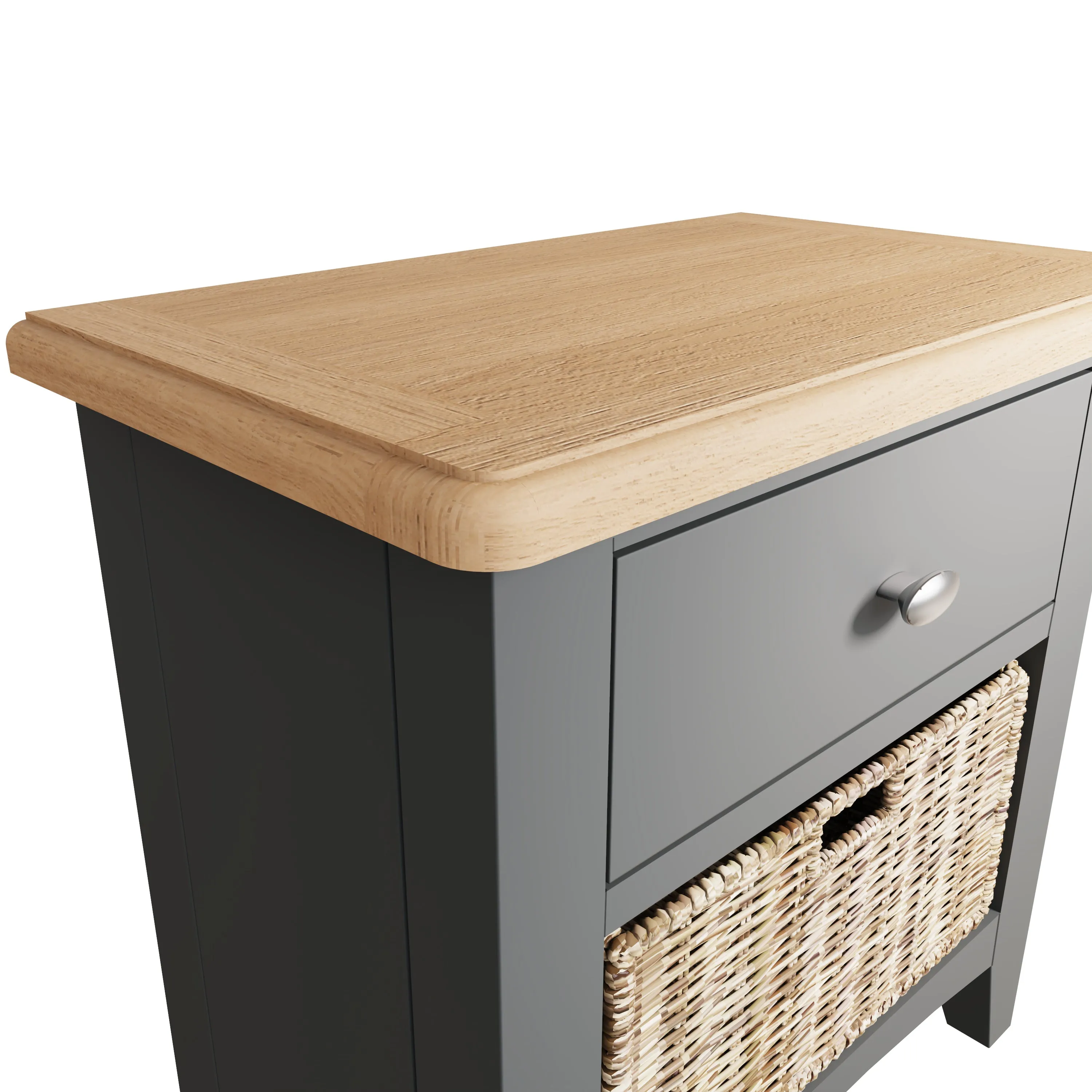 Malmesbury Grey Cabinet 1 Drawer 1 Basket 50 x 30 x 50 cm