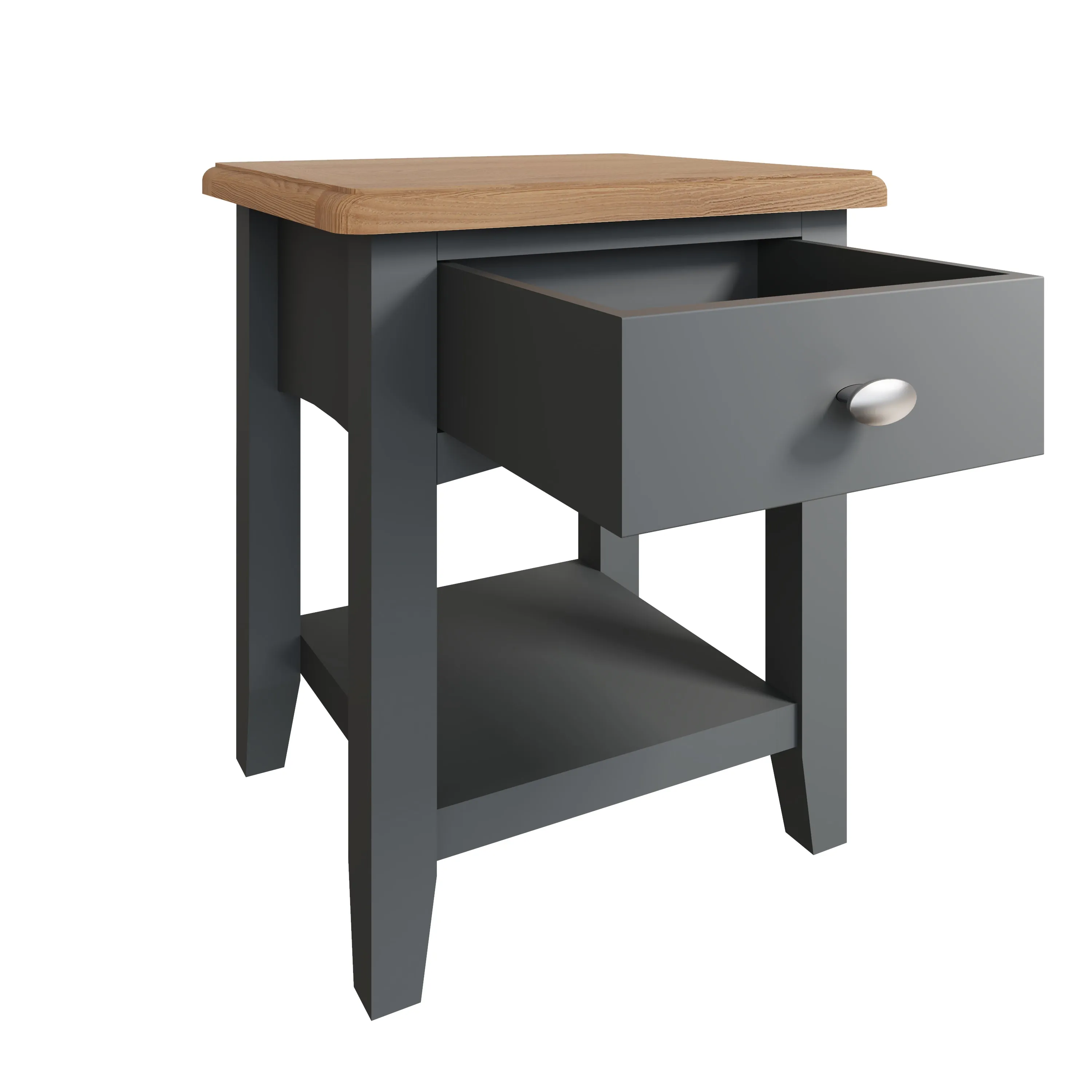 Malmesbury Grey Lamp Table 1 Drawer 40 x 36 x 47 cm