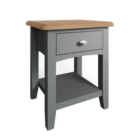 Malmesbury Grey Lamp Table 1 Drawer 40 x 36 x 47 cm