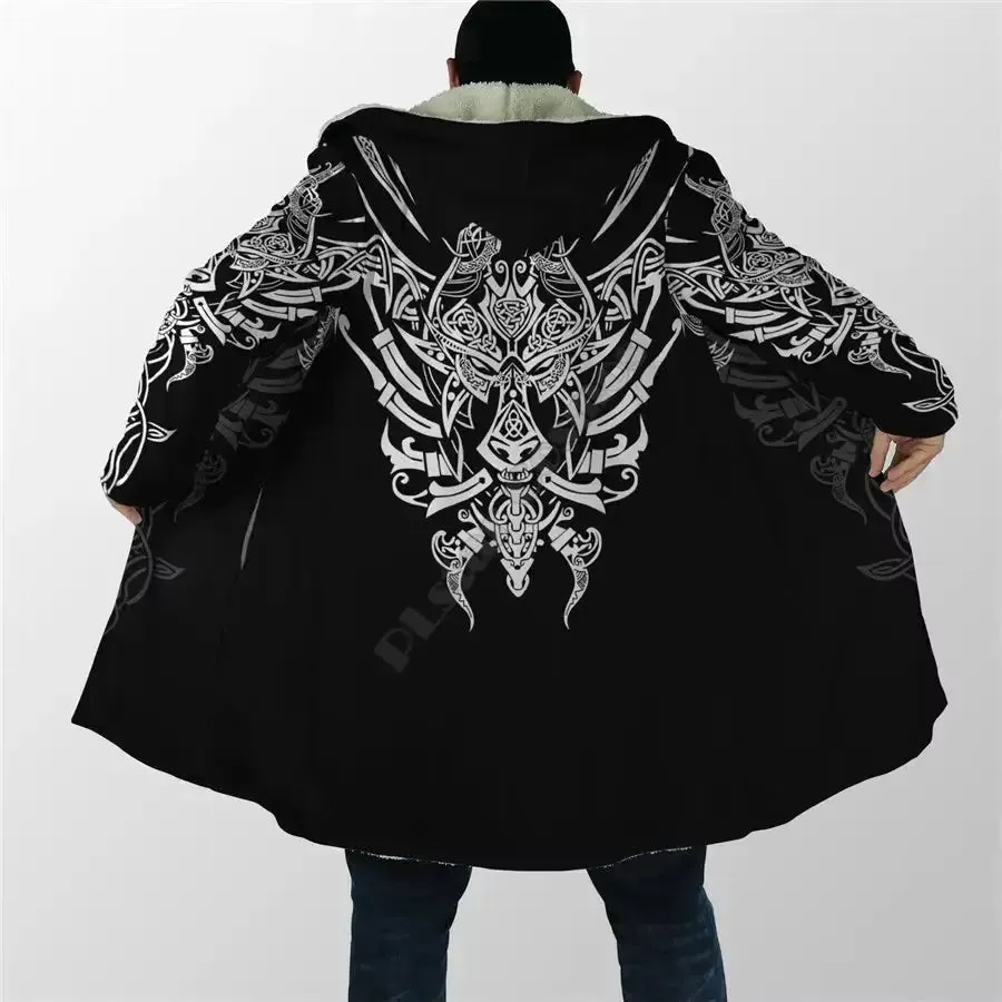 Manga Flower Puerto Rico Cloak 3D All over Printed Hoodie Cloak for Men Women Winter Fleece Wind Breaker Warm Hood Cloak