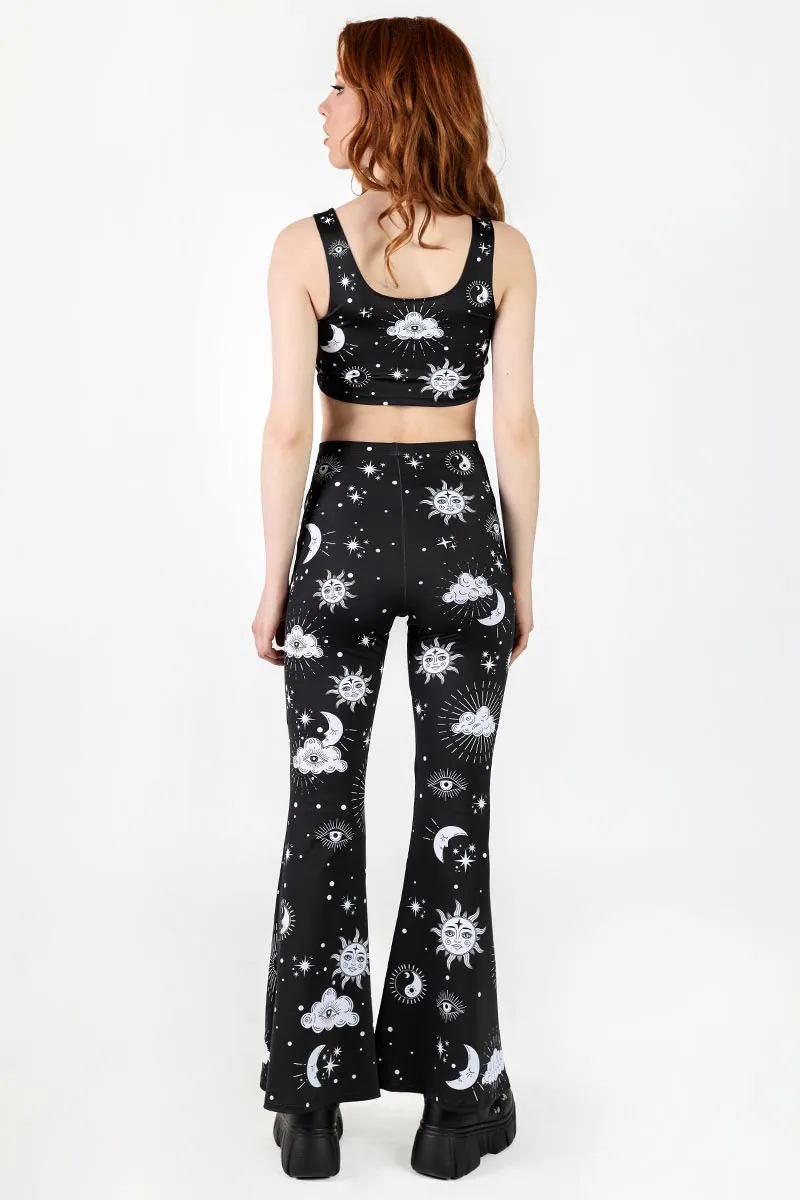 Midnight Sky High Waisted Bell Bottoms Pants