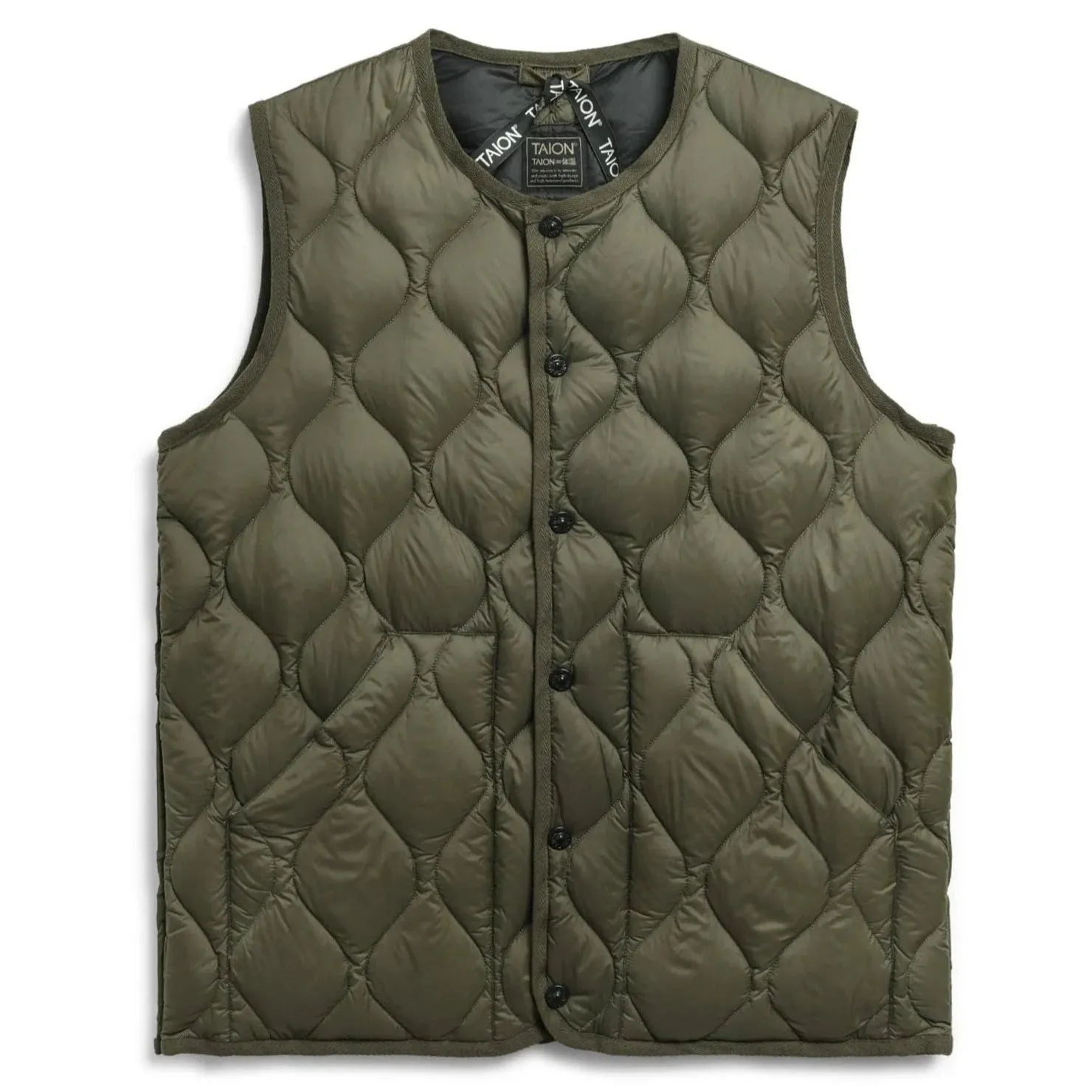 MILITARY CREW NECK DOWN VEST