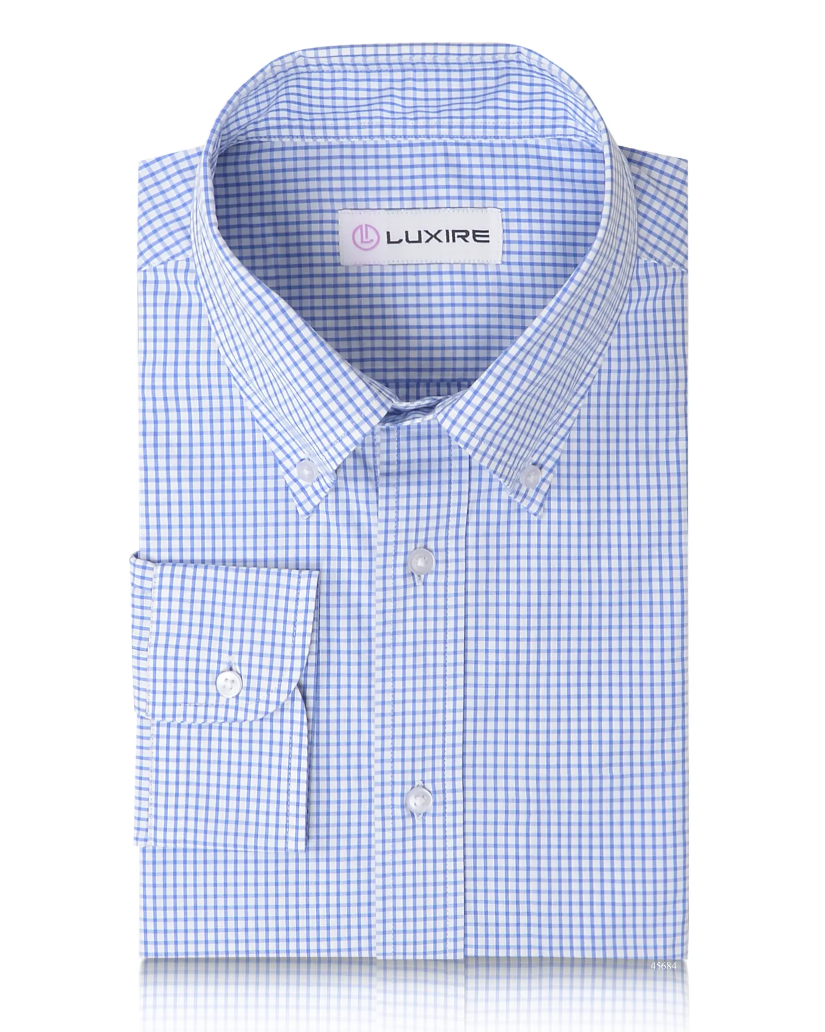 Monti Blue Graph Mini Checks Shirt