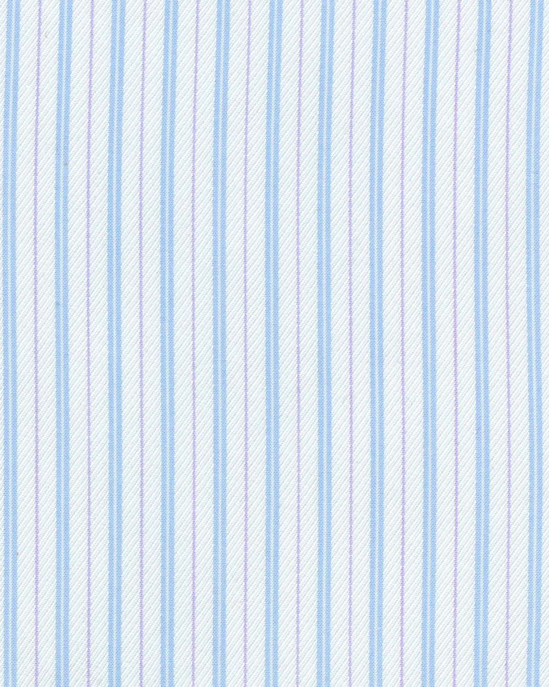 Muave Blue Stripes on White Silk