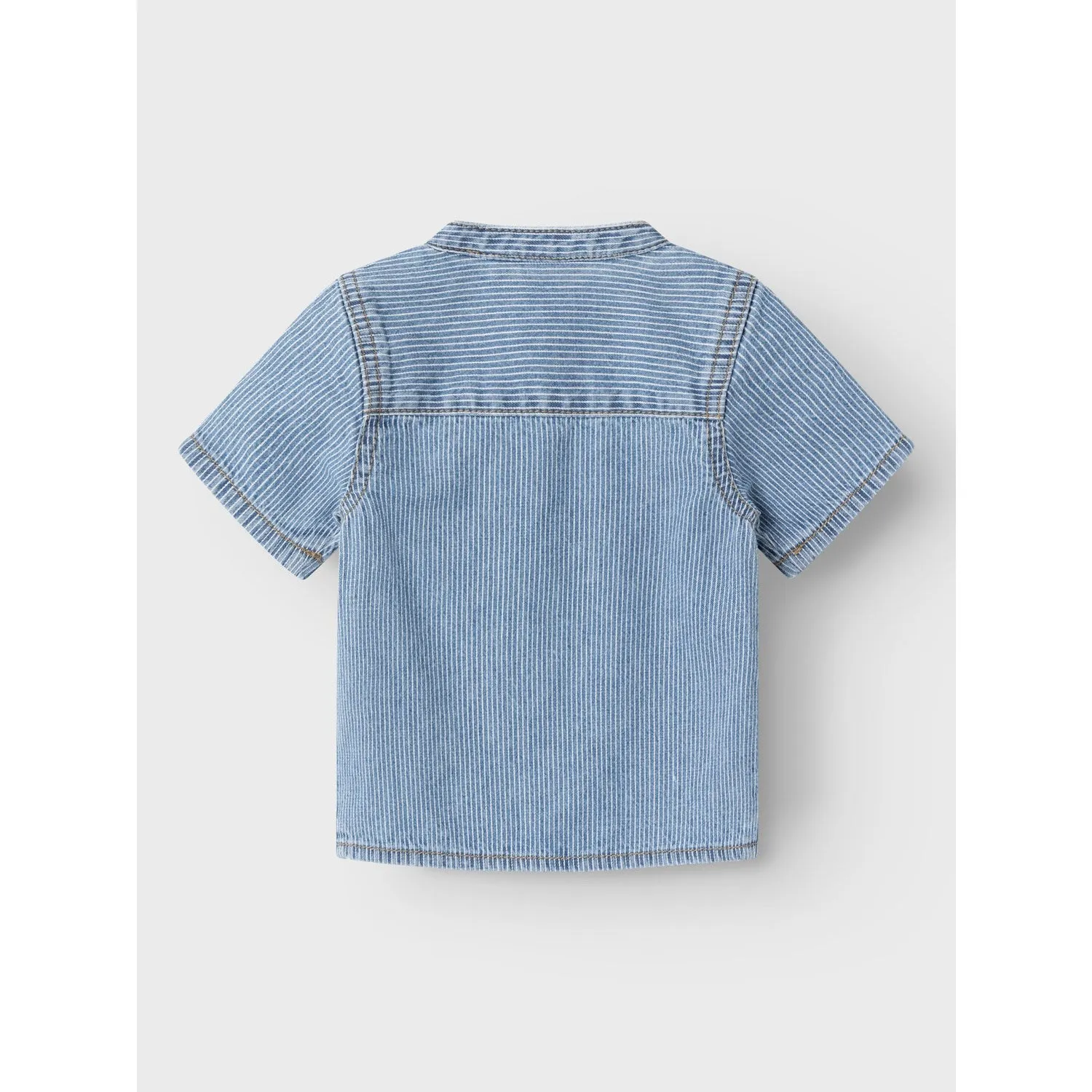 Name It Light Blue Denim Leo Stripe Denim Shirt