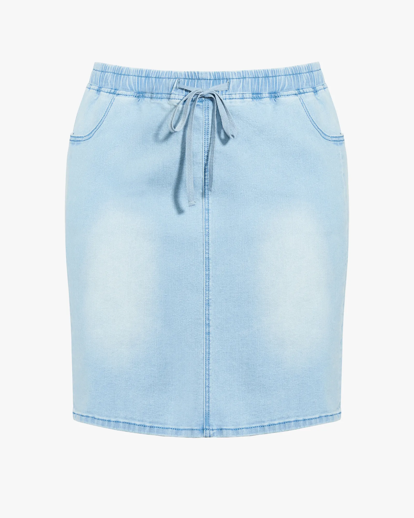 Naomi Denim Drawstring Skirt | Light Wash