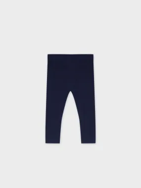 Non Ribbed Leggings- Navy