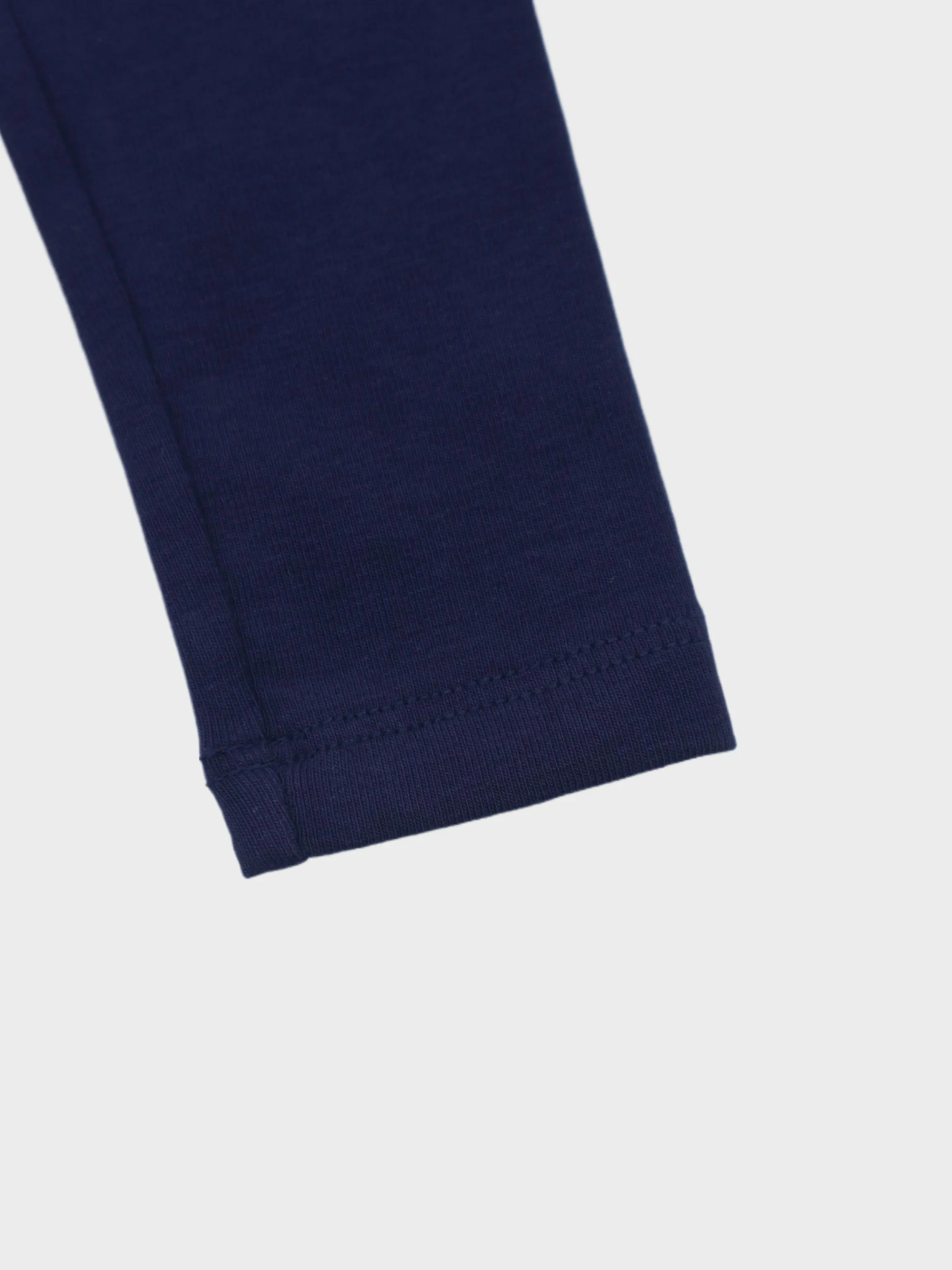 Non Ribbed Leggings- Navy