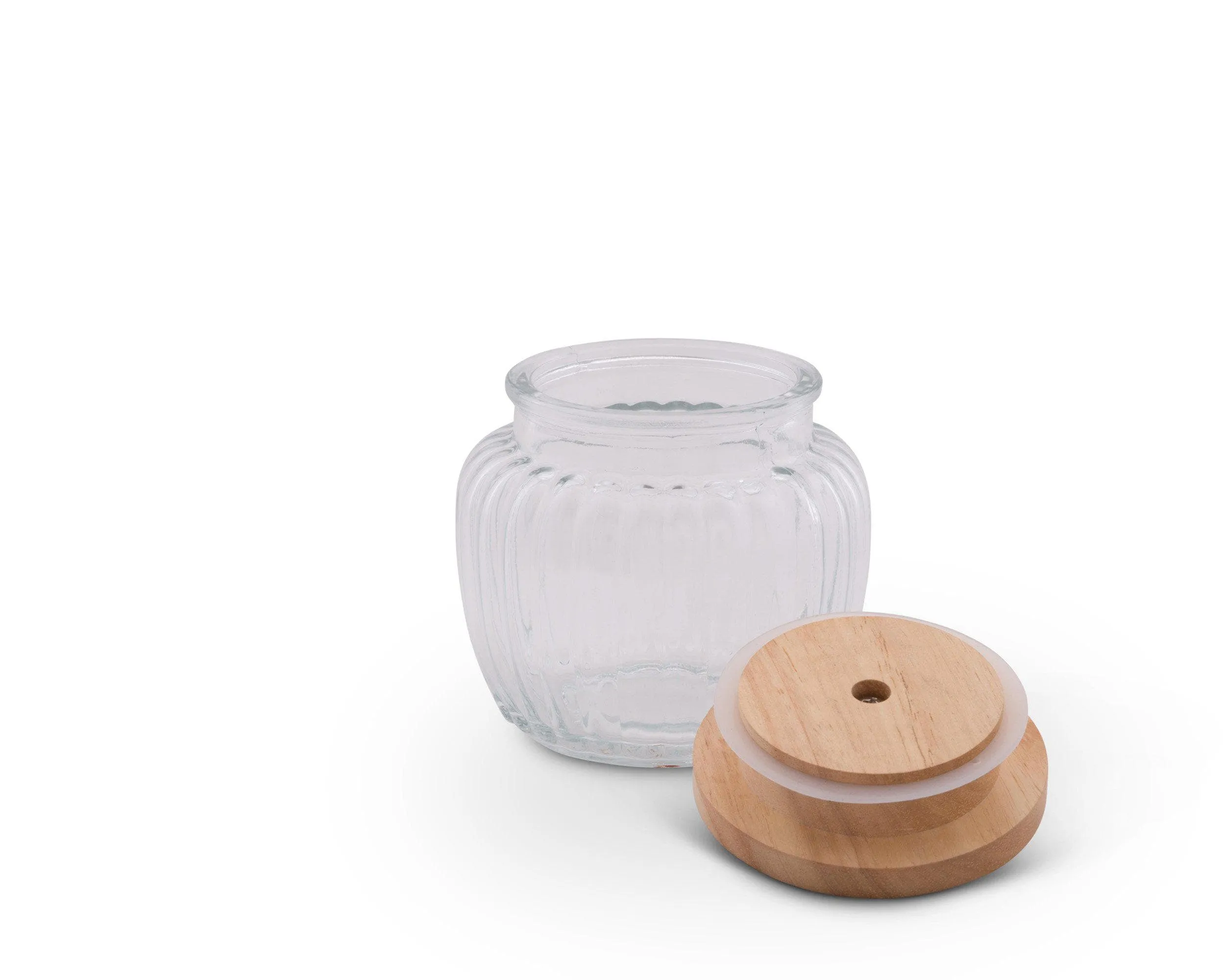 Olive Glass Canister