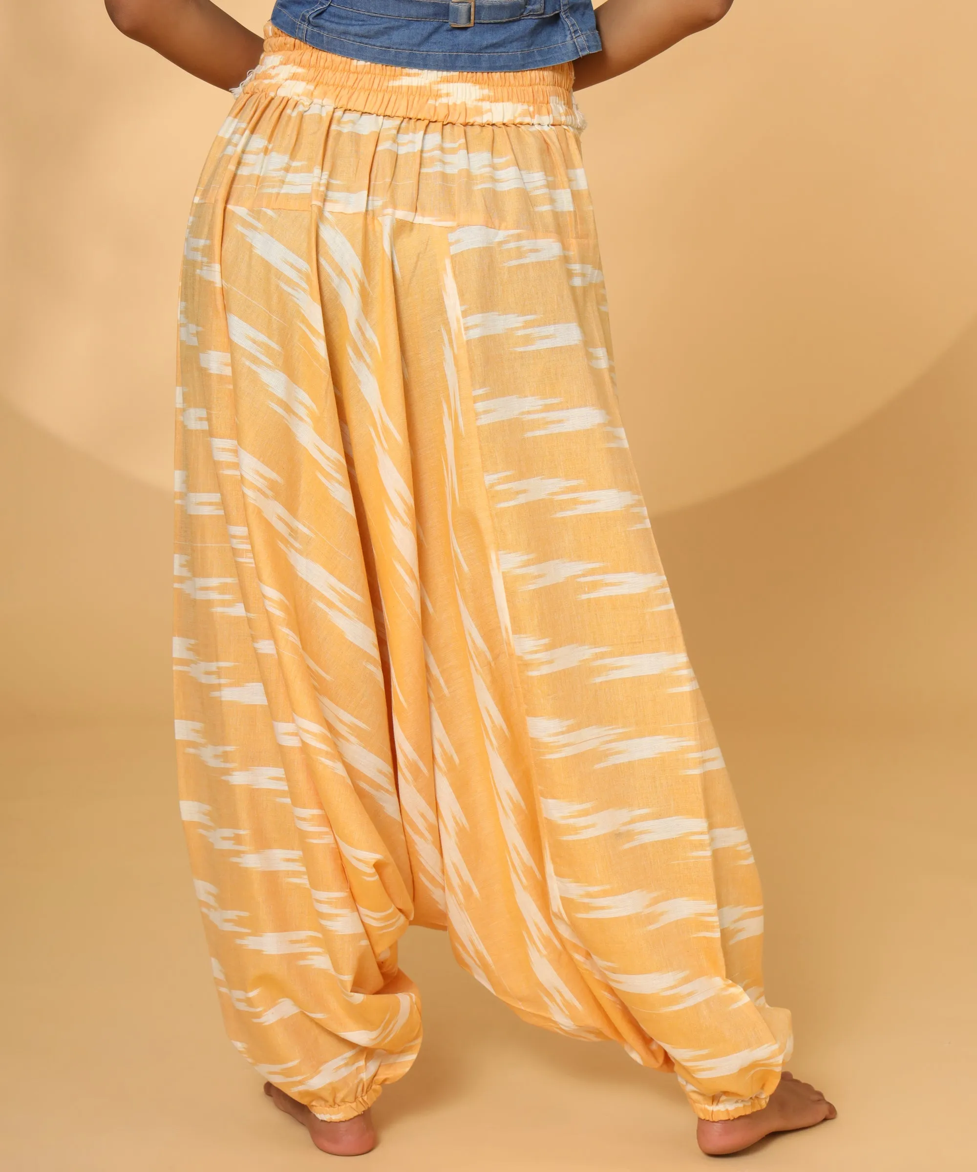 ORANGE COTTON PRINTED BOTTOM FOR WOMEN