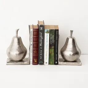 Pear Unique Bookends-Silver-Cdbnd0019