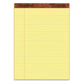 "the Legal Pad" Ruled Perforated Pads, Wide/legal Rule, 50 Canary-yellow 8.5 X 11 Sheets, 3/pack