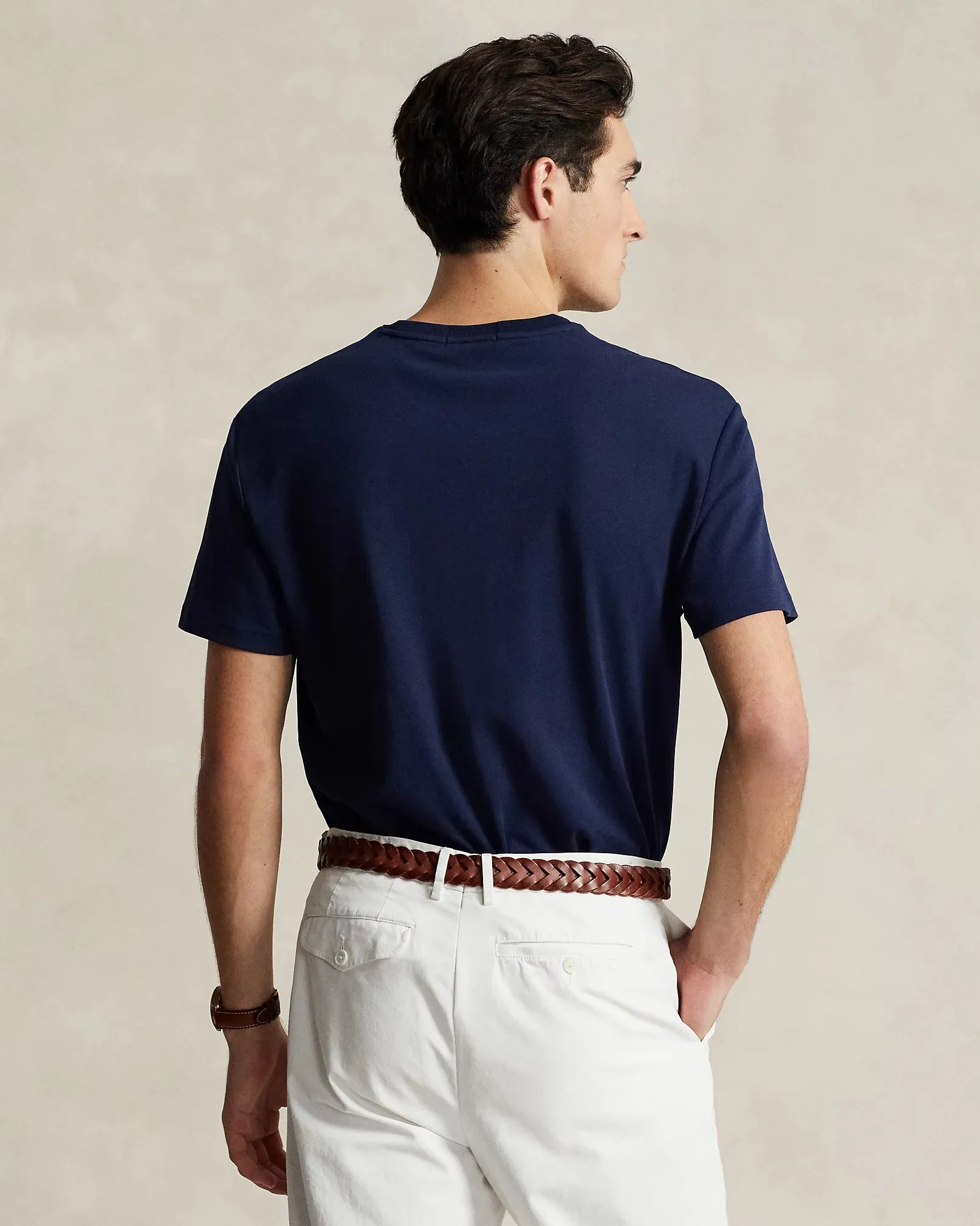 Ralph Lauren Custom Slim Fit Interlock Soft Cotton T-Shirt | Refined Navy