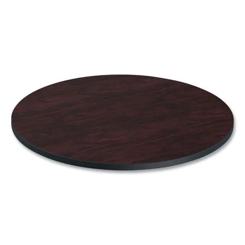 Reversible Laminate Table Top, Round, 35.5" Diameter, Medium Cherry/mahogany