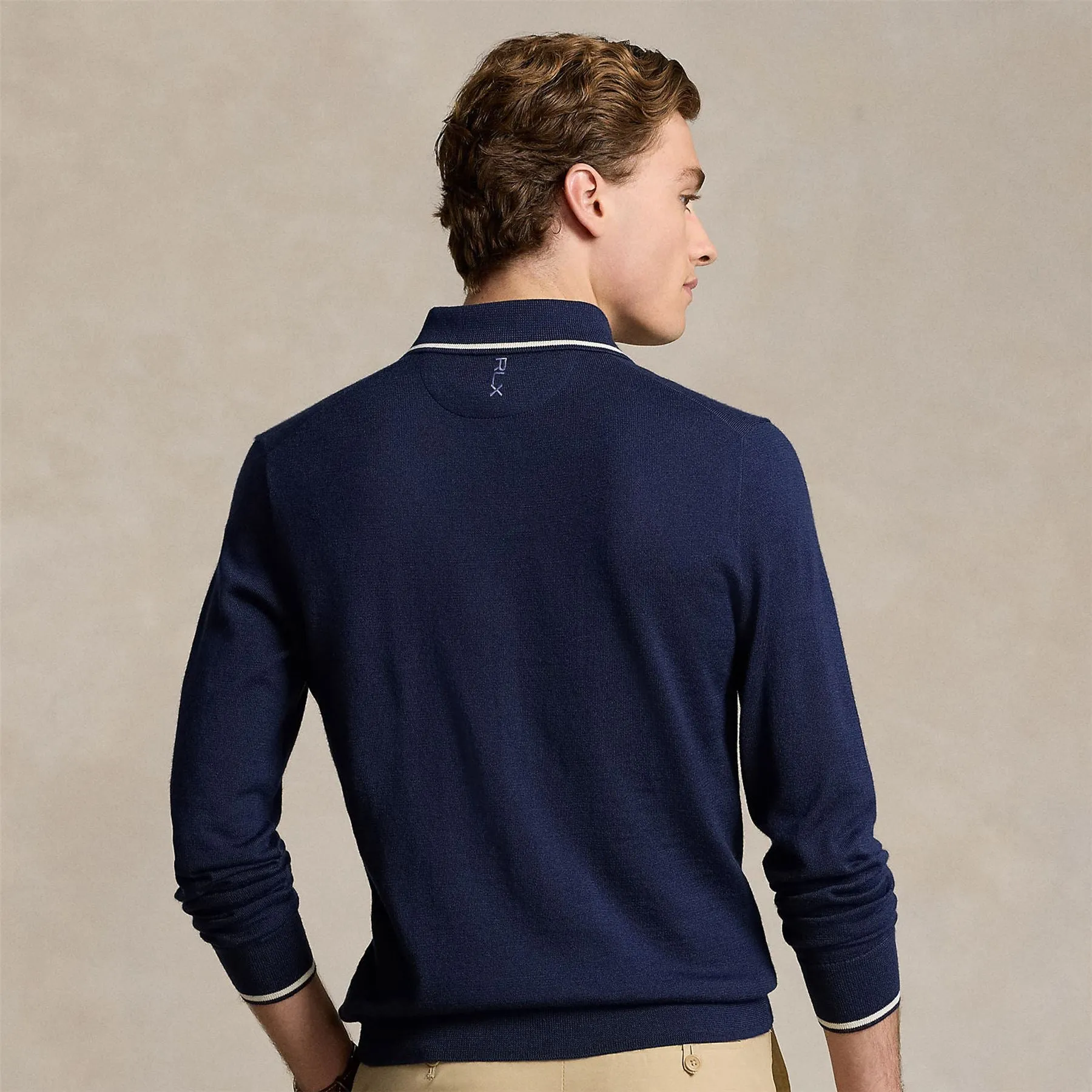 RLX Merino Coolmax LS Polo Refined Navy - AW24