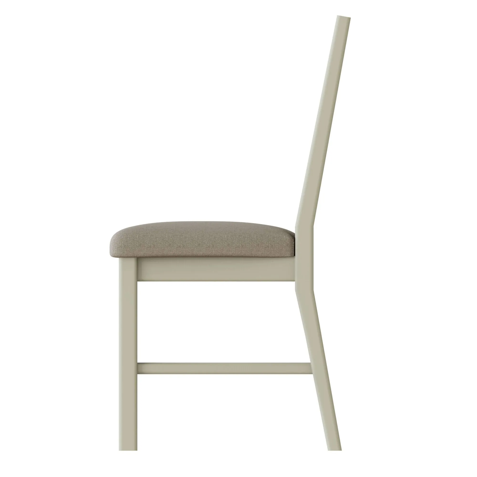 Salisbury Pure White Pair of Chairs with Fabric Seat 43 x 52 x 94 cm