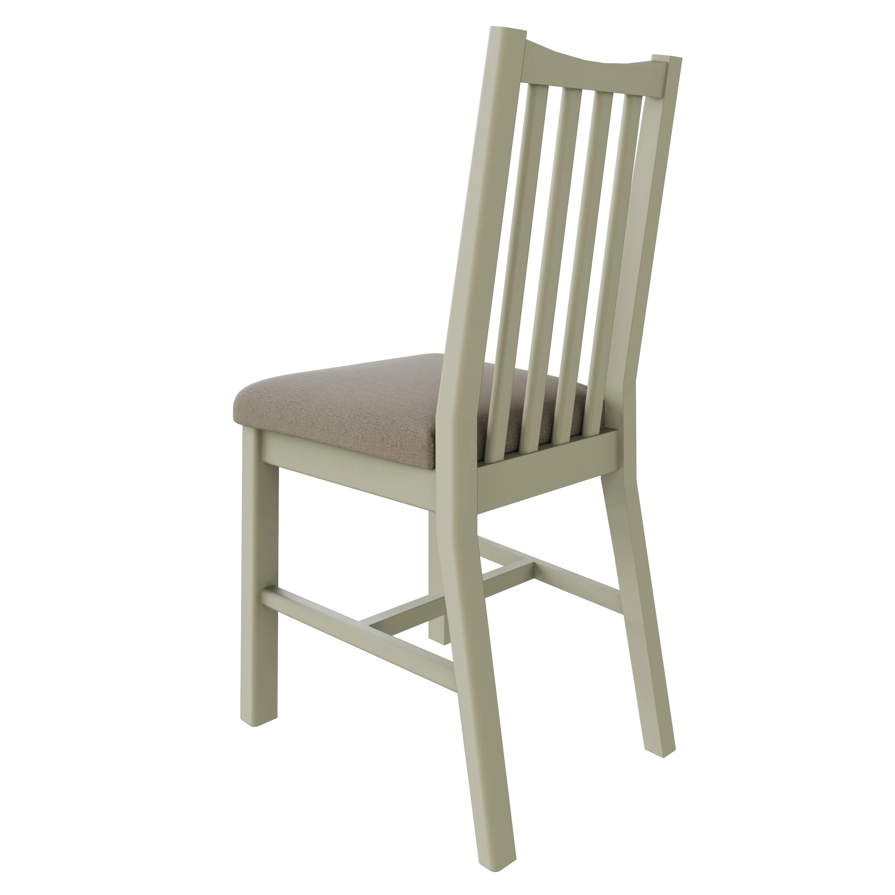 Salisbury Pure White Pair of Chairs with Fabric Seat 43 x 52 x 94 cm