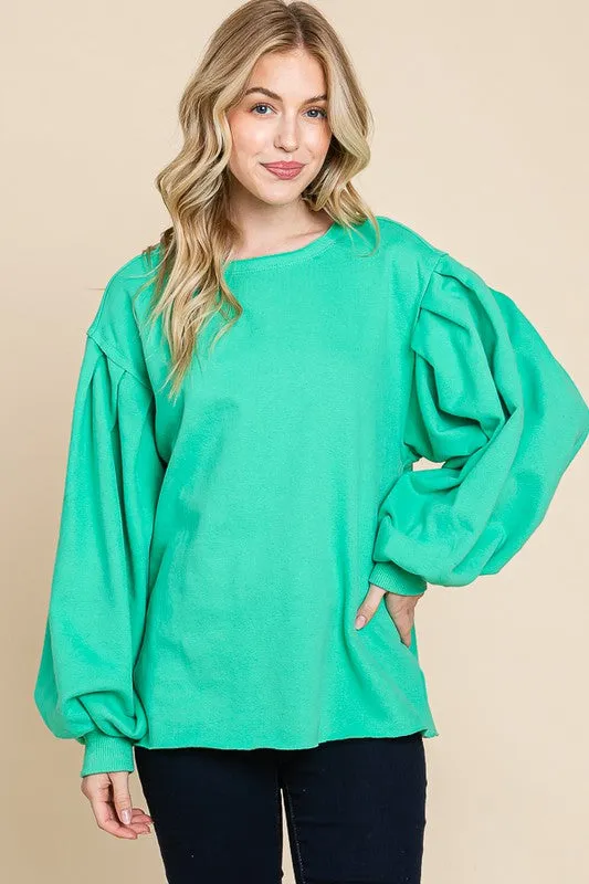 Sea Green Fit Bubble Sweatshirts