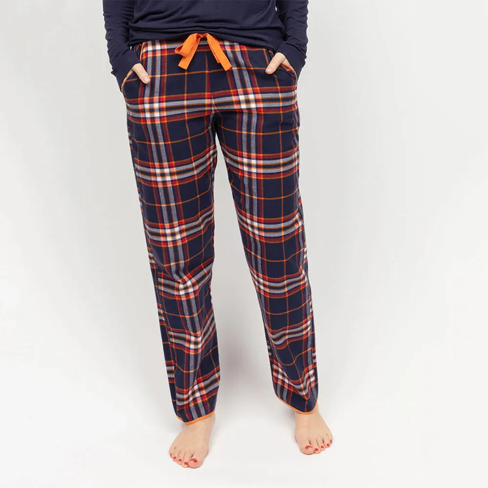 Taylor Navy Check Pyjama Bottom