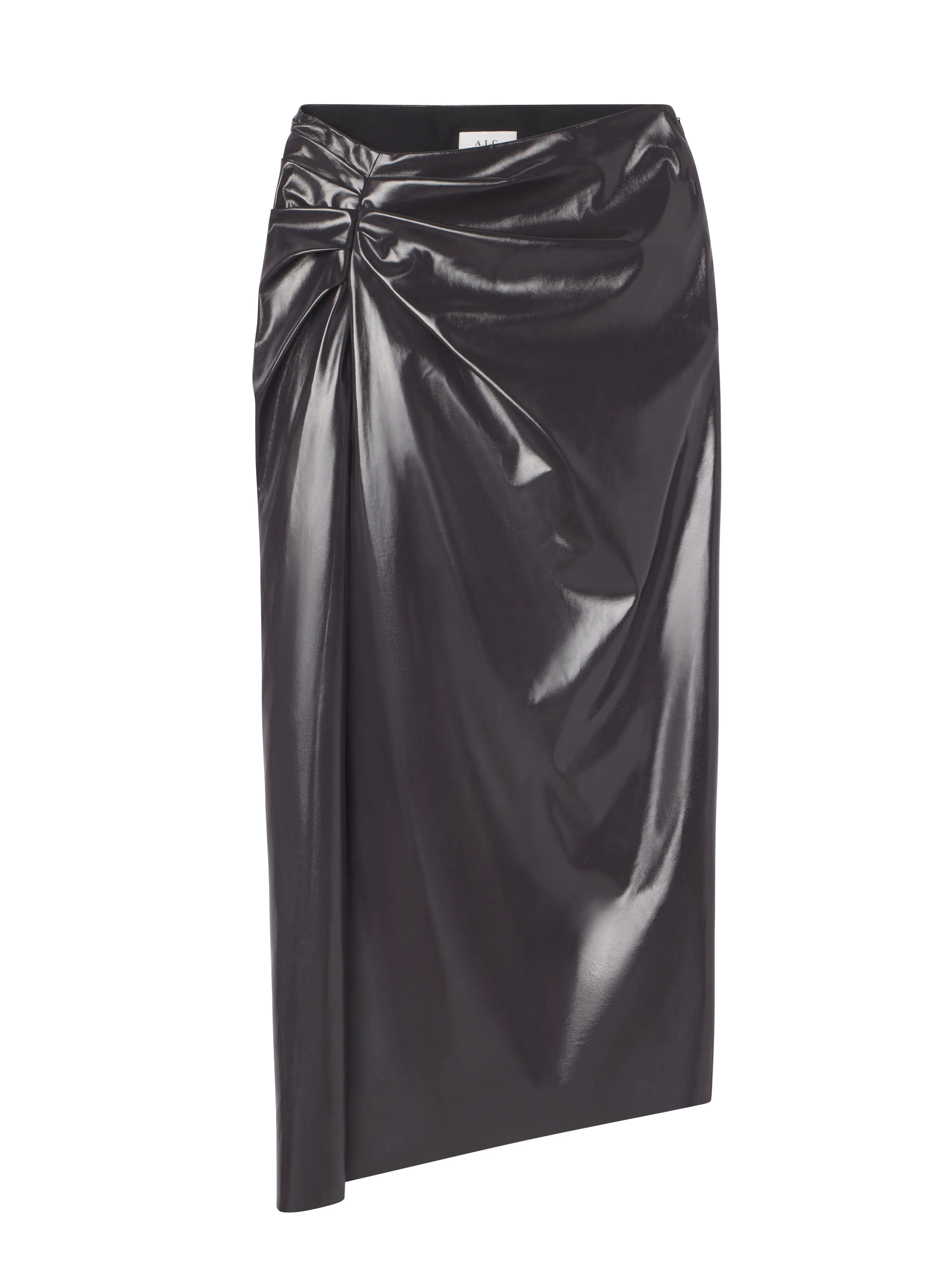 Tessa Patent Vegan Leather Midi Skirt