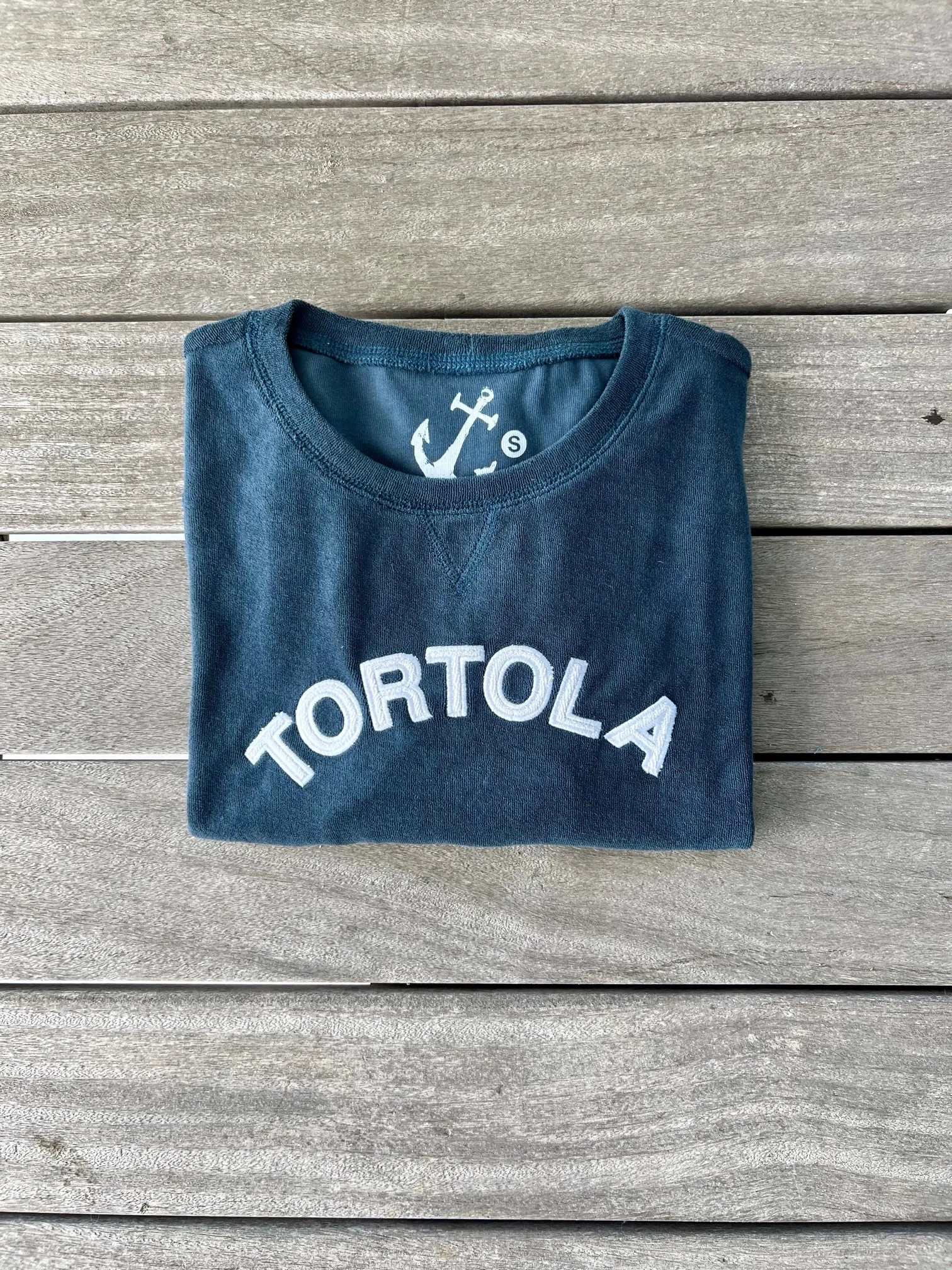 Tortola Applique Ultimate Beach Sweatshirt - Midnight Navy