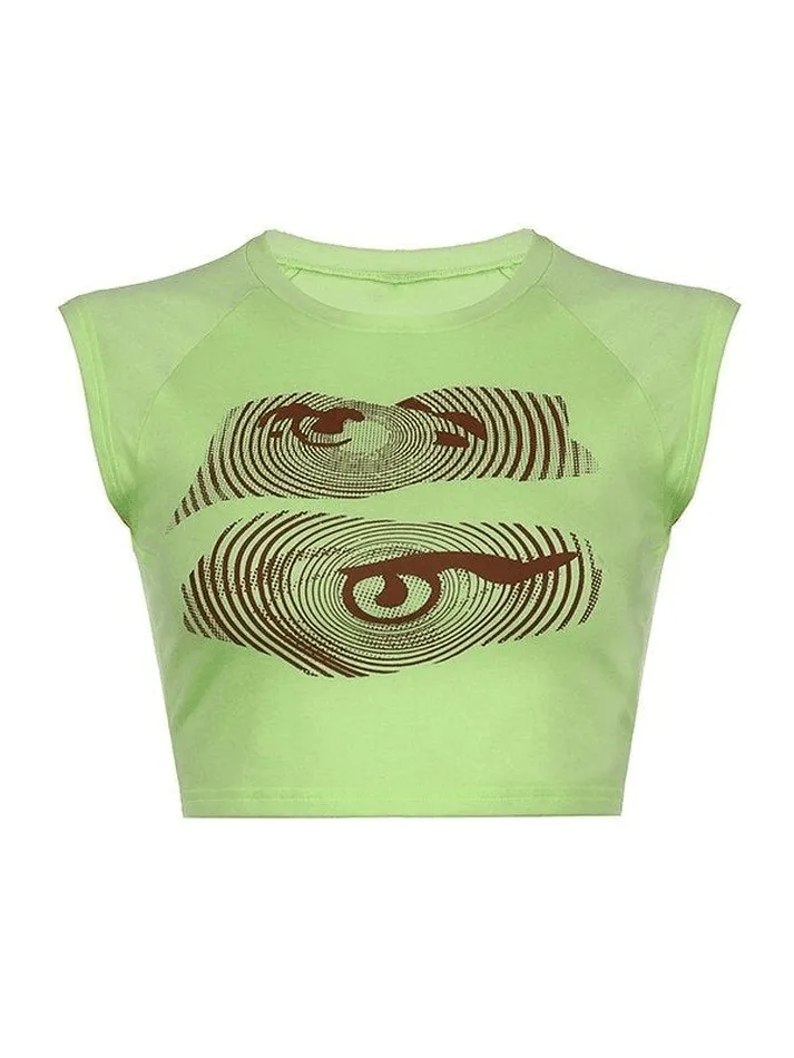 Turbo Eye Cropped Tank Top