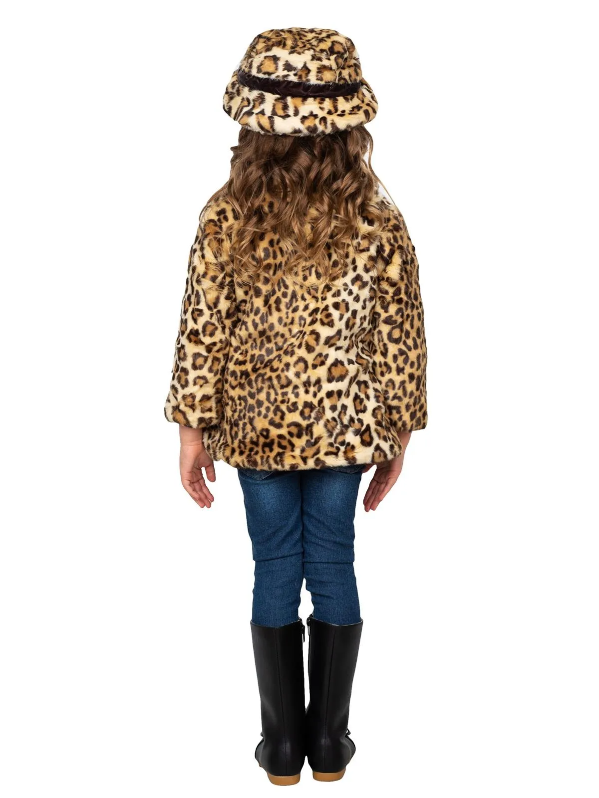 Widgeon Little Girls Leopard Faux Fur Coat