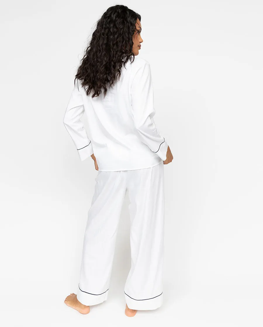 Womens Hotel Pyjamas White