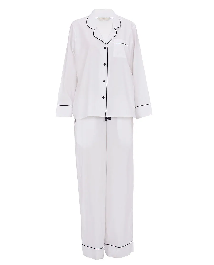 Womens Hotel Pyjamas White