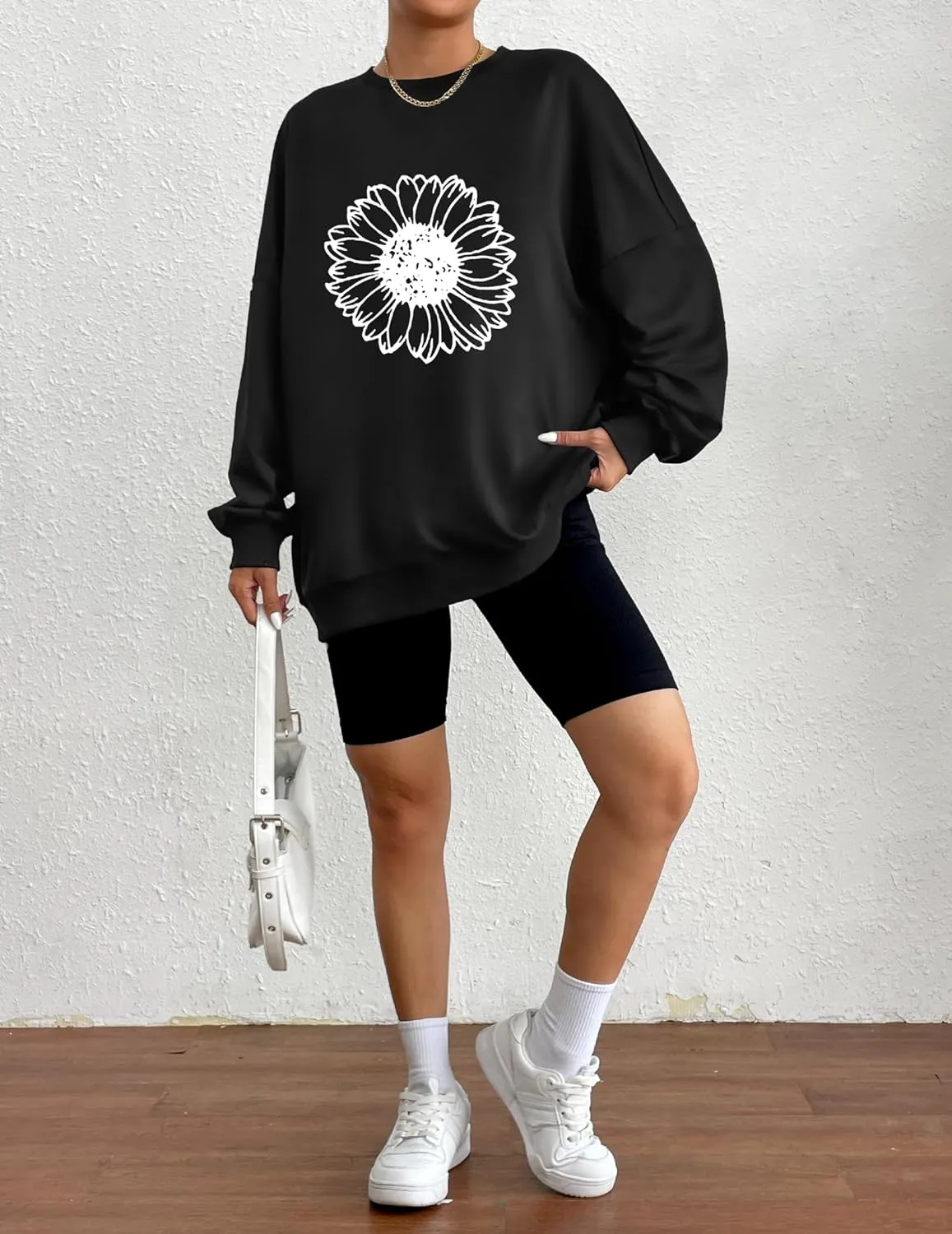 Zeagoo  Oversized Sweatshirts Graphic Print Tops