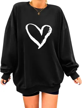 Zeagoo  Oversized Sweatshirts Graphic Print Tops