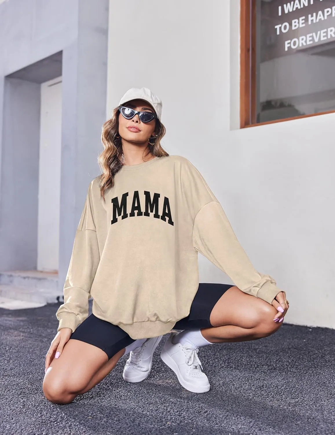 Zeagoo  Oversized Sweatshirts Graphic Print Tops